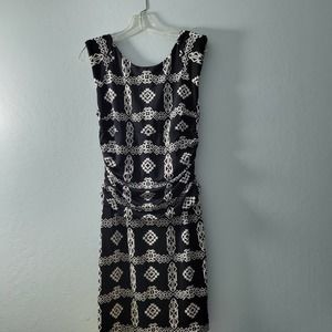 I.N.C International Concept Women's Black Geometric Print Dress Size L 80319-194